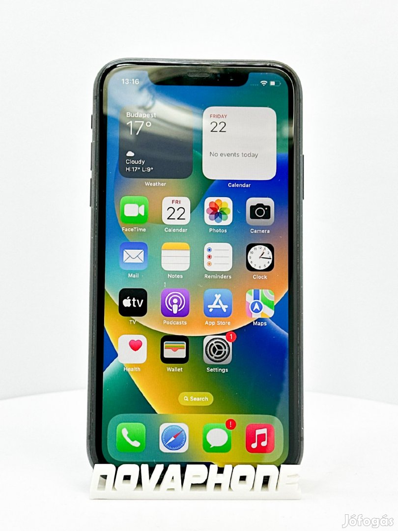 Apple iPhone 11 (128GB)  - Akku: 100% - Szín: Fekete