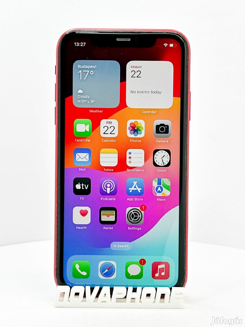 Apple iPhone 11 - Piros (64GB)  - Akku: 100% - Szín: Piros