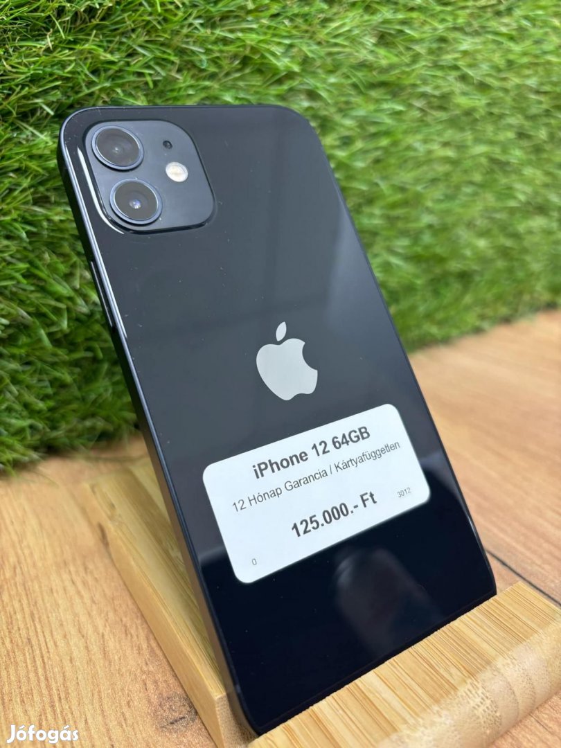 Apple iPhone 12 Kártyafüggetlen 64 GB, 12 hó garancia