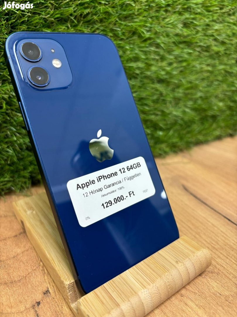 Apple iPhone 12 Kártyafüggetlen 64 GB, 12 hó garancia