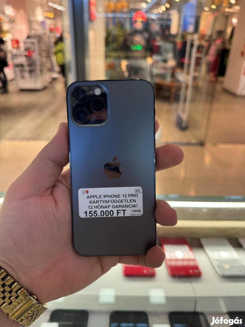 Apple iPhone 12 Pro Kártyafüggetlen 128 GB, 12 hó garancia