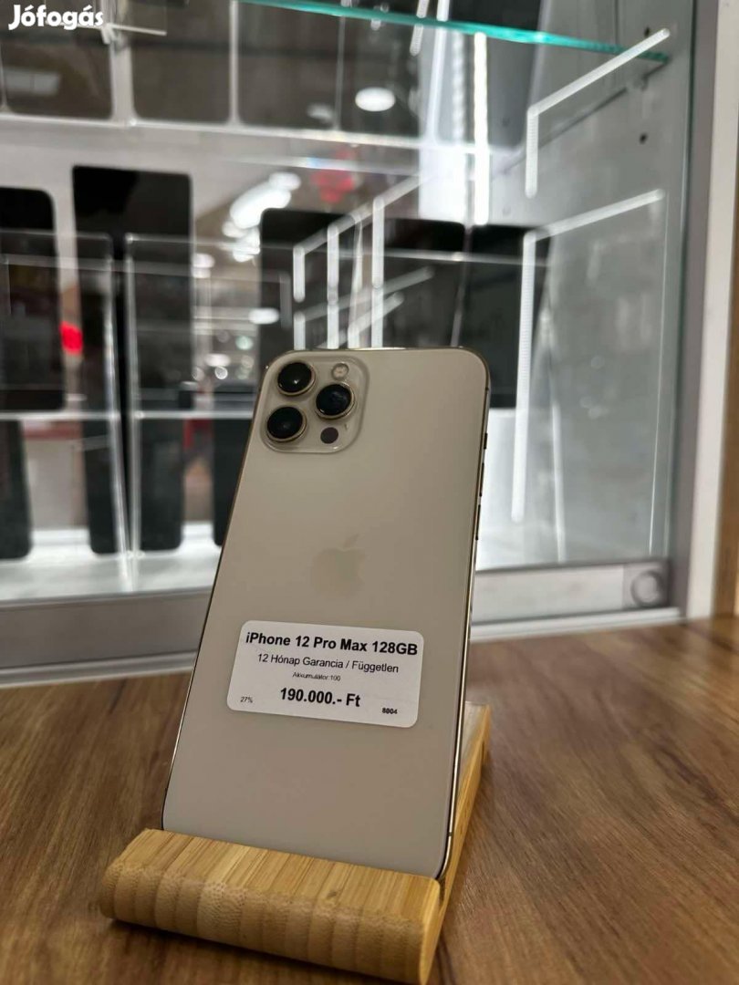 Apple iPhone 12 Pro Max Kártyafüggetlen 128 GB, 12 hó garancia