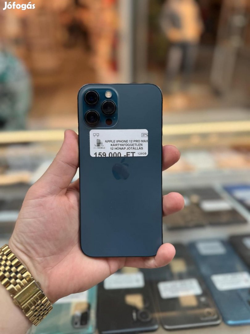 Apple iPhone 12 Pro Max Kártyafüggetlen 128 GB, 12 hó garancia