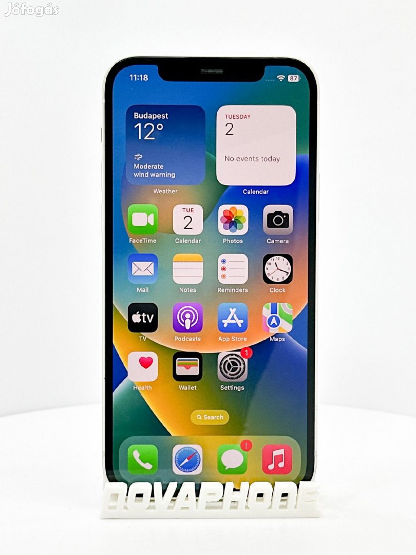 Apple iPhone 12 (128GB)  - Akku: 100% - Szín: Fehér