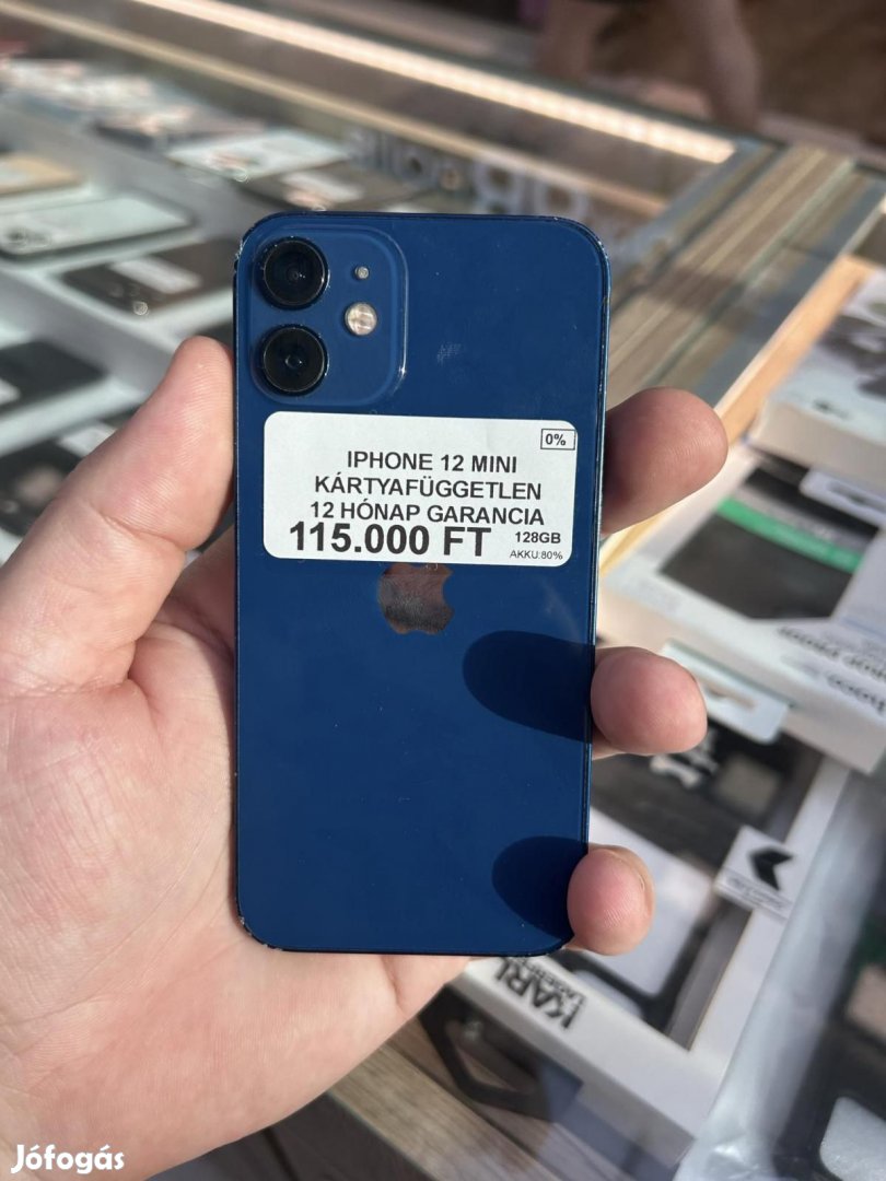 Apple iPhone 12 mini Kártyafüggetlen 128 GB, 12 hó garancia