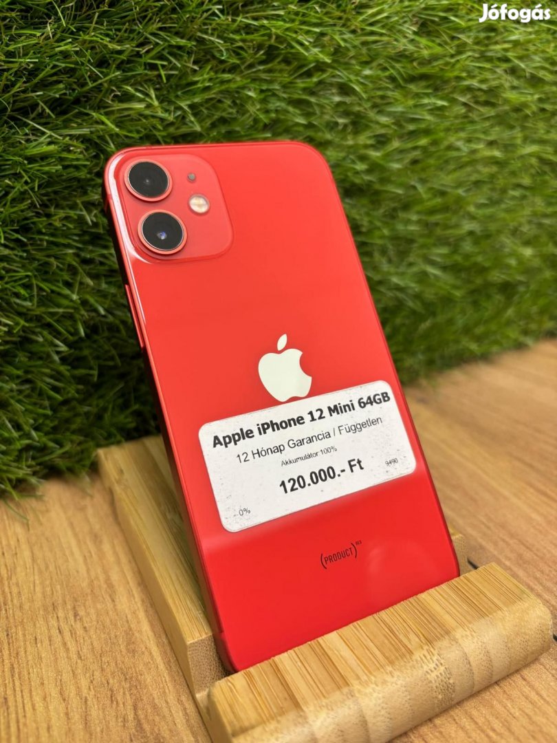 Apple iPhone 12 mini Kártyafüggetlen 64 GB, 12 hó garancia