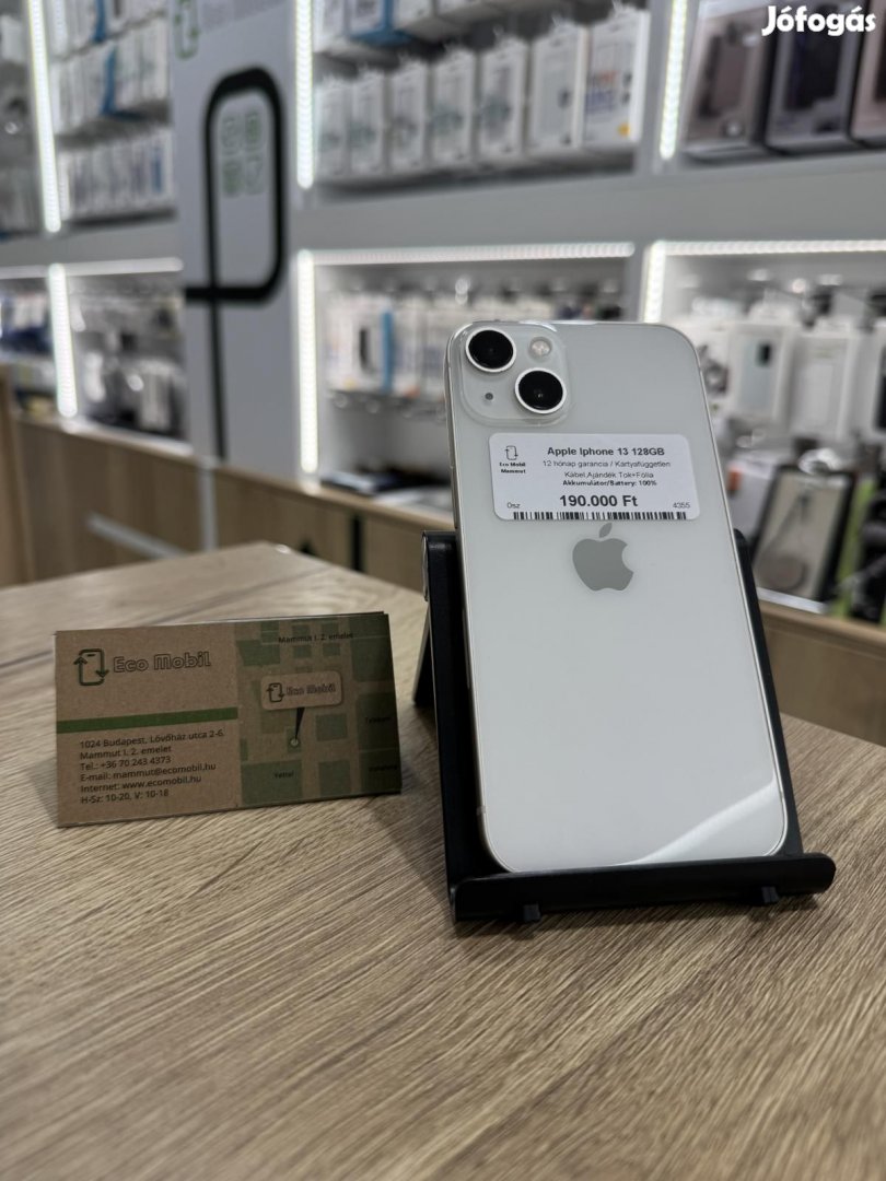 Apple iPhone 13 Kártyafüggetlen 128 GB, 12 hó garancia