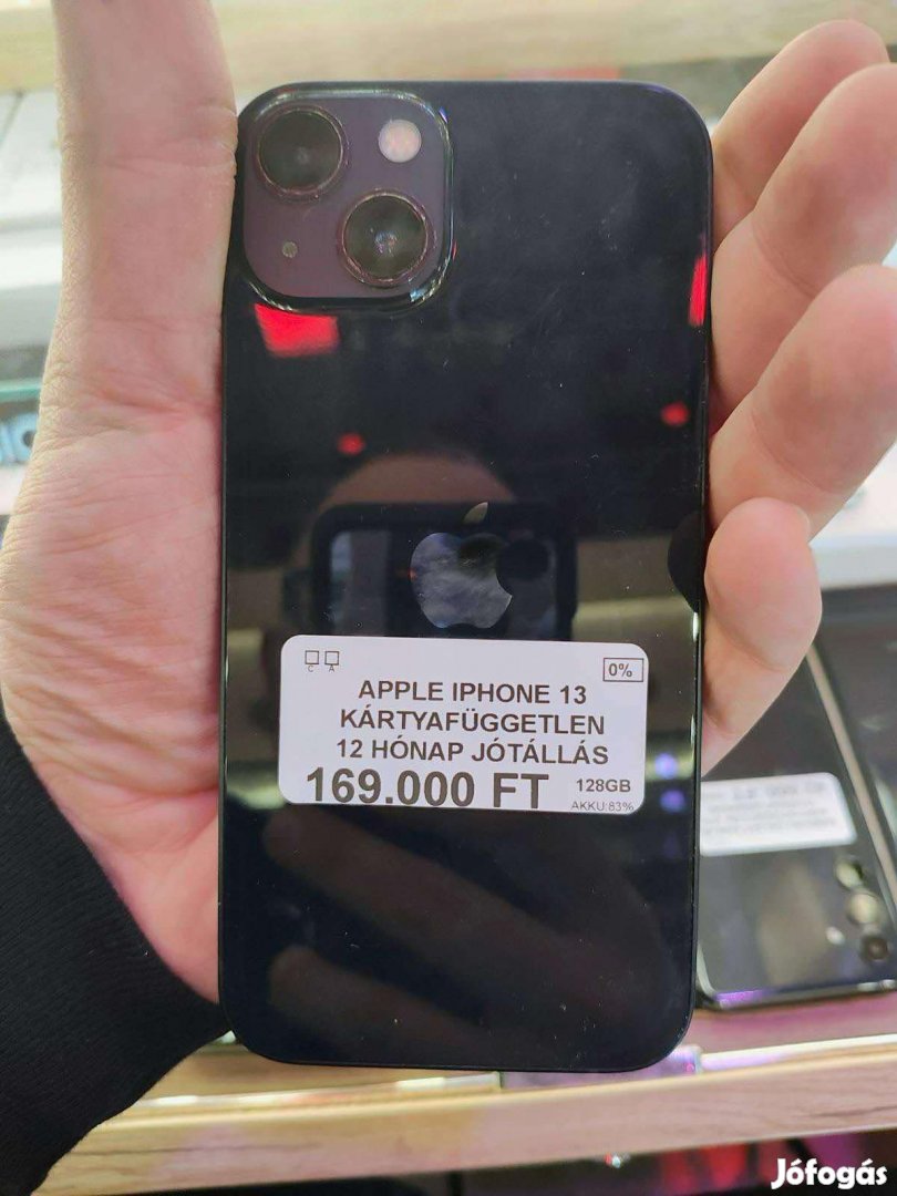 Apple iPhone 13 Kártyafüggetlen 128 GB, 12 hó garancia