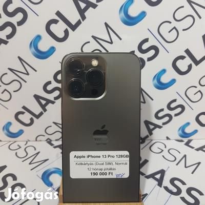 Apple iPhone 13 Pro 128Gb|Normál|Fekete|Kétkártyás (Dual Sim)