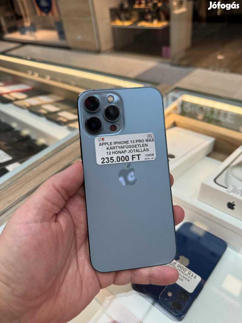 Apple iPhone 13 Pro Max Kártyafüggetlen 128 GB, 12 hó garancia