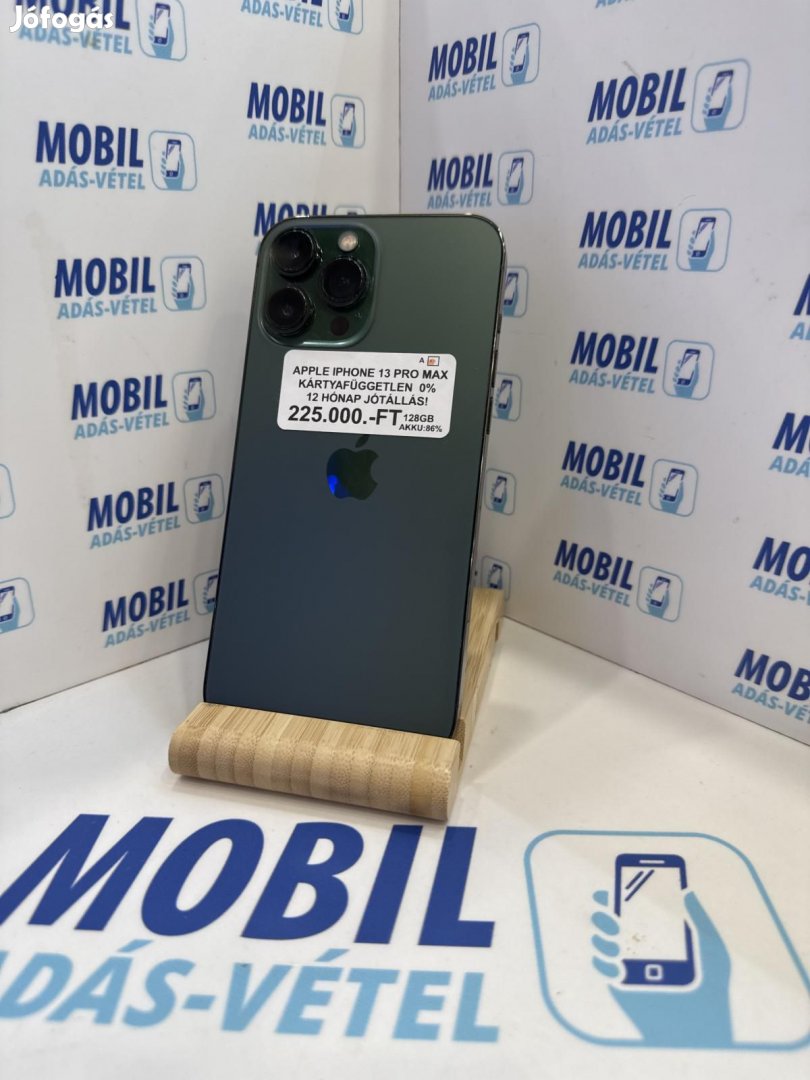 Apple iPhone 13 Pro Max Kártyafüggetlen 128 GB, 12 hó garancia