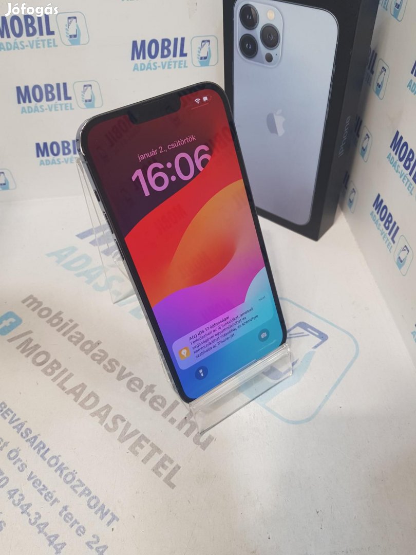 Apple iPhone 13 Pro Max Kártyafüggetlen 256 GB, 12 hó garancia