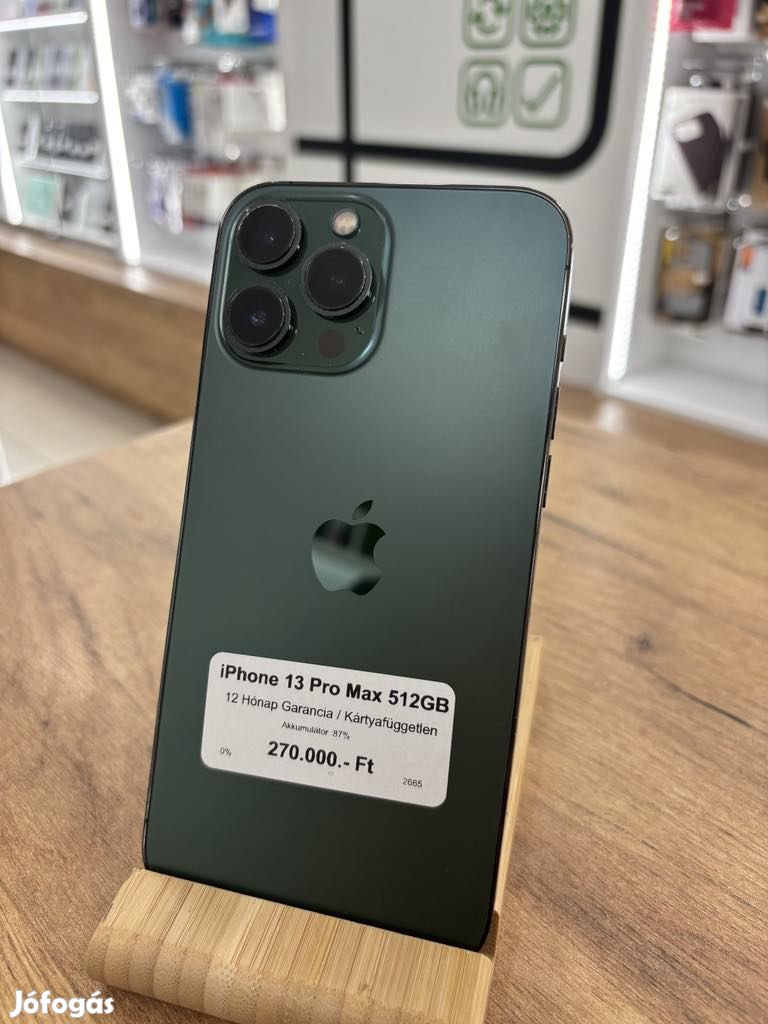 Apple iPhone 13 Pro Max Kártyafüggetlen 512 GB, 12 hó garancia