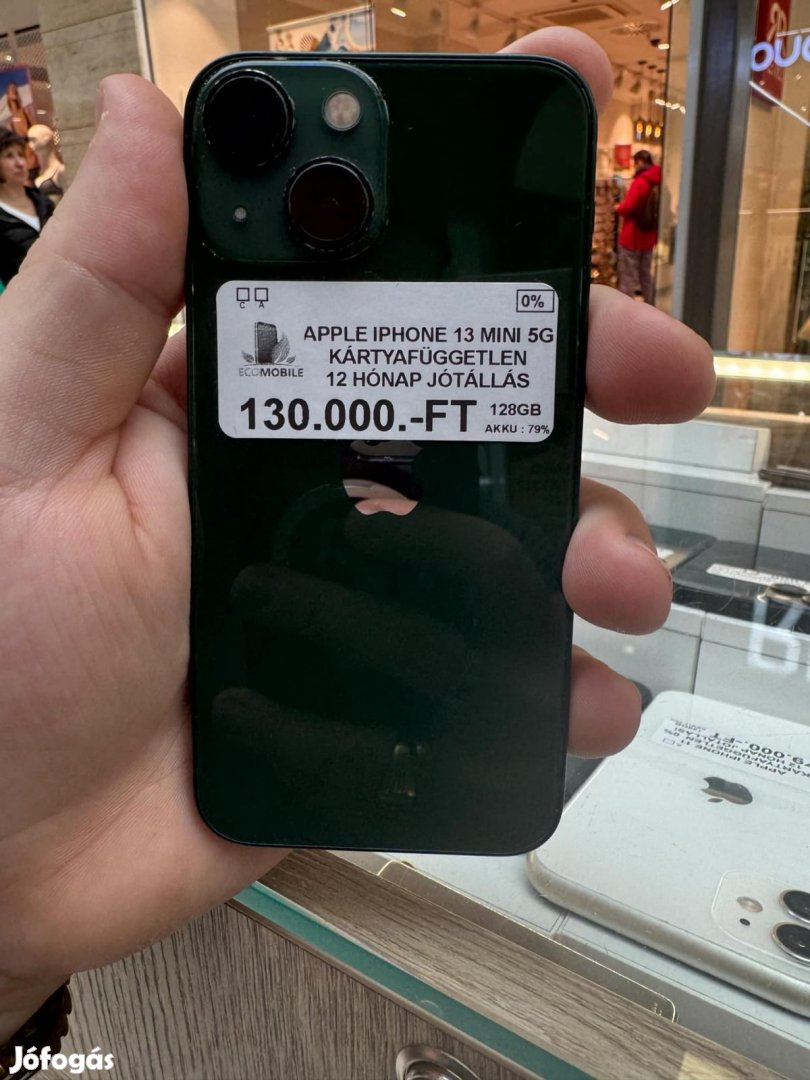 Apple iPhone 13 mini Kártyafüggetlen 128 GB, 12 hó garancia