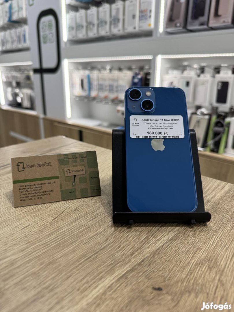 Apple iPhone 13 mini Kártyafüggetlen 128 GB, 12 hó garancia