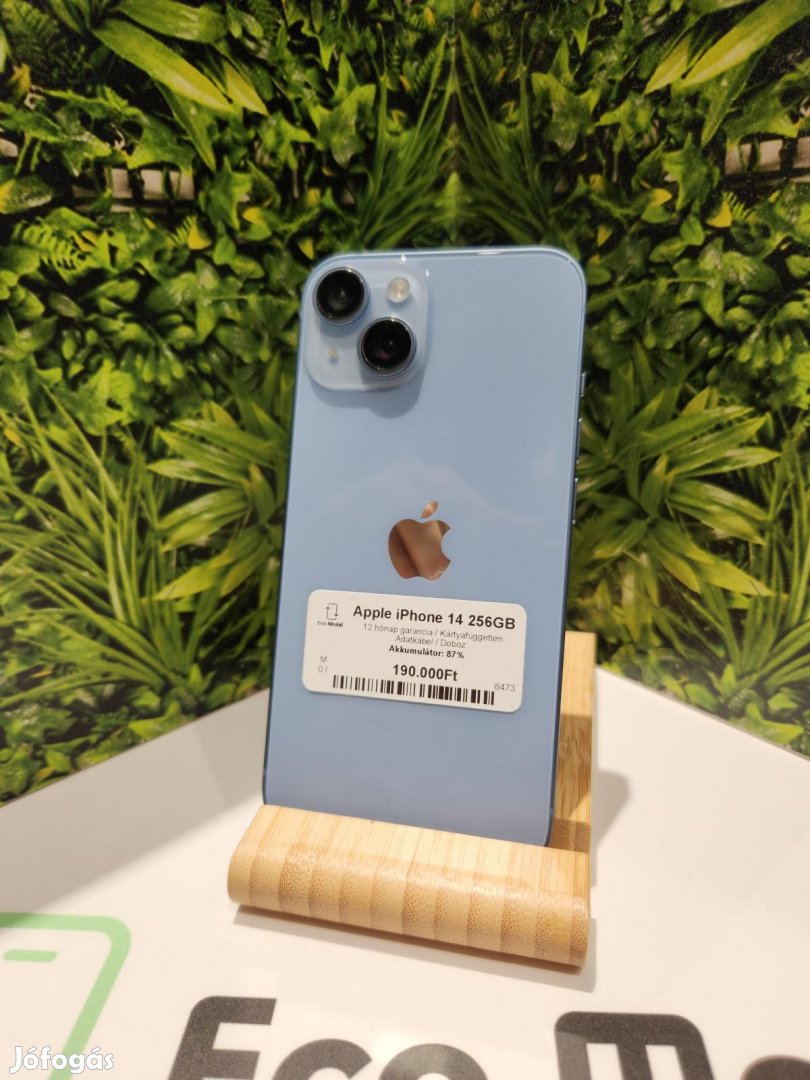 Apple iPhone 14 Kártyafüggetlen 256 GB, 12 hó garancia