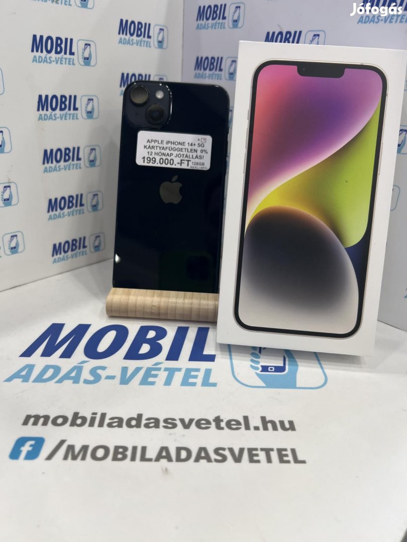 Apple iPhone 14 Plus Kártyafüggetlen 128 GB, 12 hó garancia