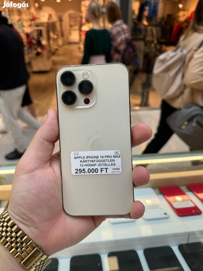 Apple iPhone 14 Pro Max Kártyafüggetlen 128 GB, 12 hó garancia