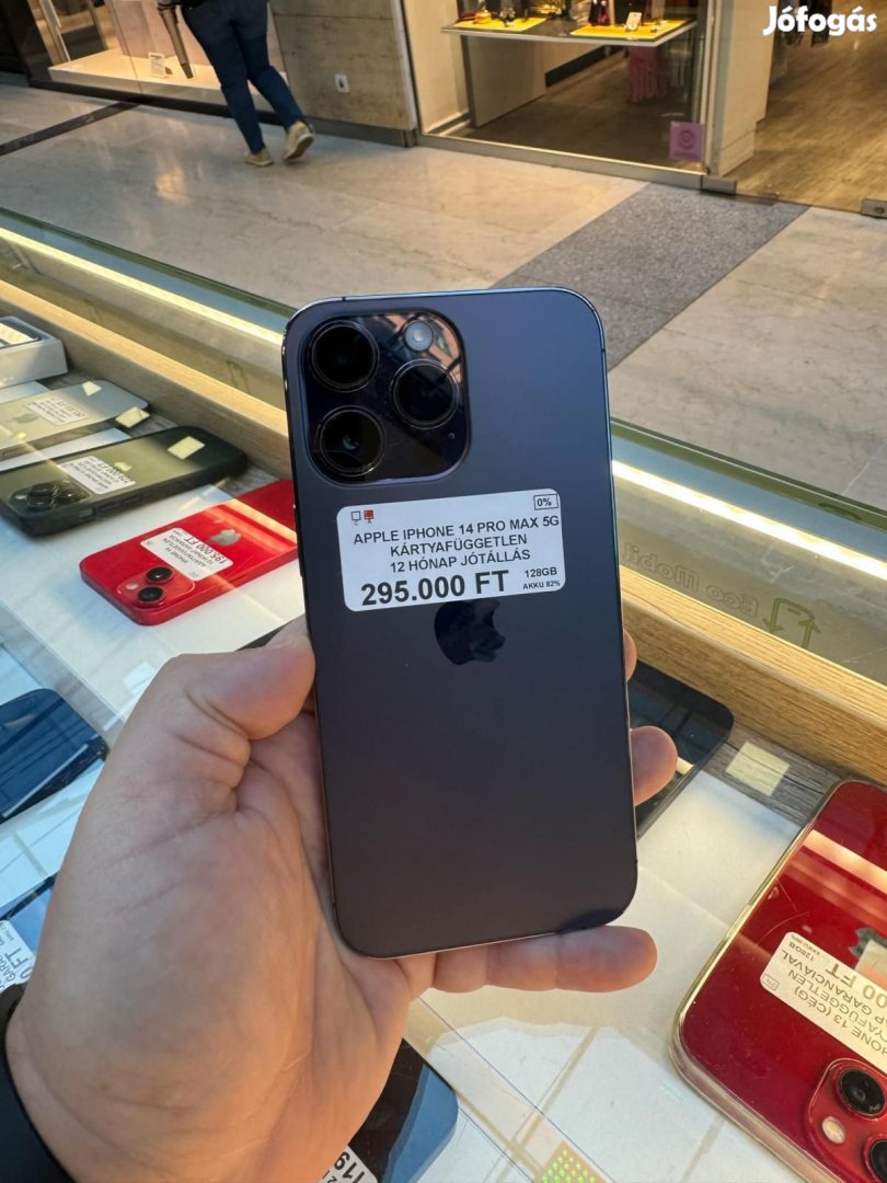 Apple iPhone 14 Pro Max Kártyafüggetlen 128 GB, 12 hó garancia