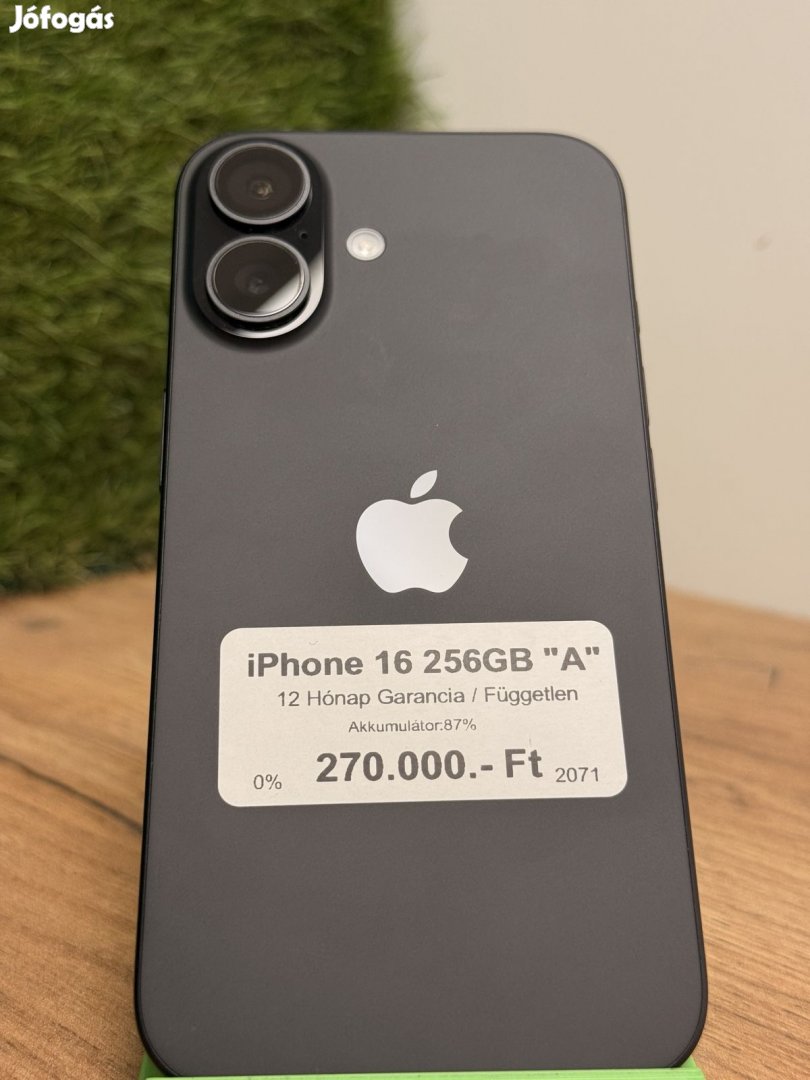 Apple iPhone 16 Kártyafüggetlen 256 GB, 12 hó garancia