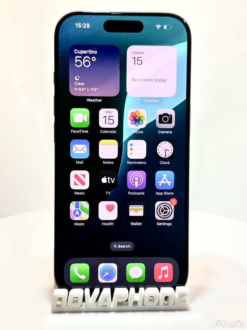Apple iPhone 16 Pro (128GB)  - Akku: 100% - Szín: Fekete