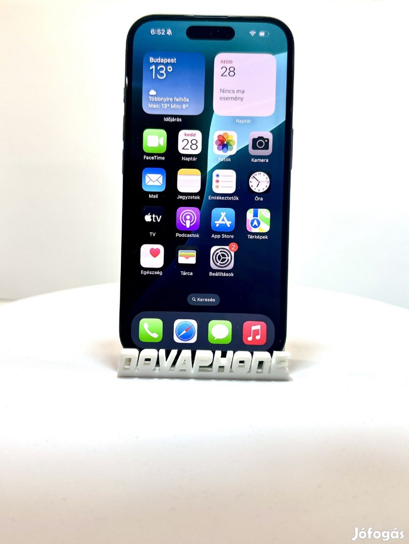 Apple iPhone 16 (128GB)  - Akku: 100% - Szín: Fekete