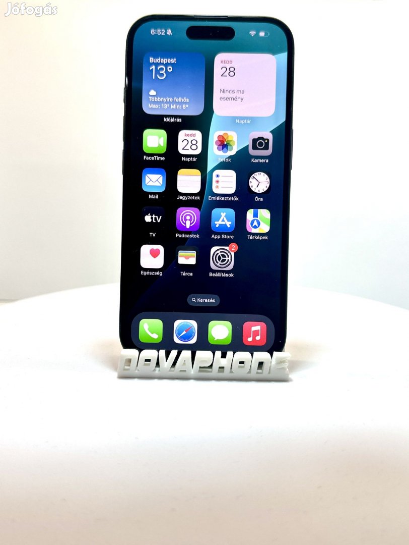 Apple iPhone 16 (128GB)  - Akku: 100% - Szín: Fekete