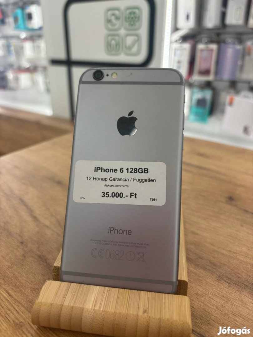 Apple iPhone 6 Kártyafüggetlen 128 GB, 12 hó garancia