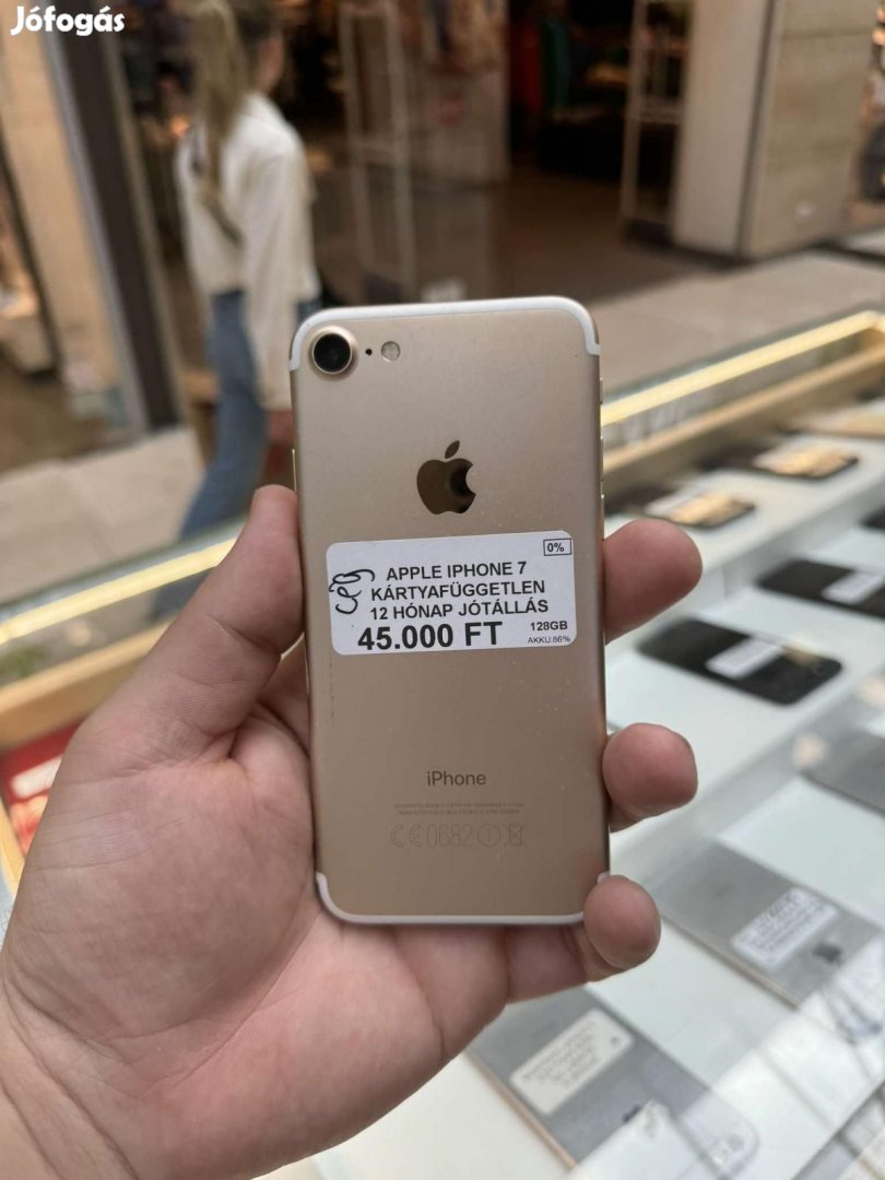 Apple iPhone 7 Kártyafüggetlen 128 GB, 12 hó garancia