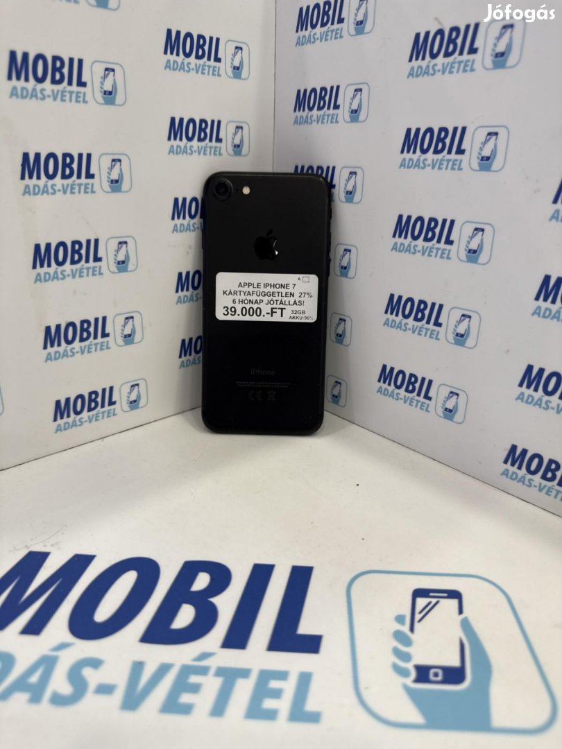 Apple iPhone 7 Kártyafüggetlen 32 GB, 12 hó garancia