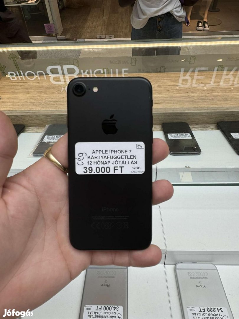 Apple iPhone 7 Kártyafüggetlen 32 GB, 12 hó garancia