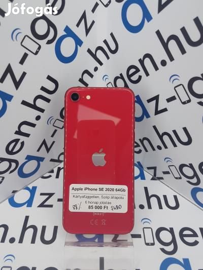 Apple iPhone SE 2020 64Gb|Szép állapotú|Piros|Kártyafüggetlen