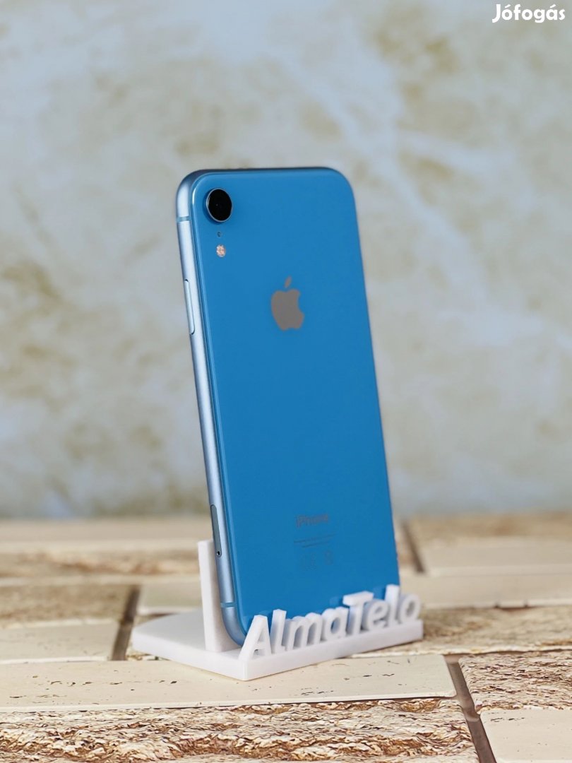 Apple iPhone XR 64 GB Blue 100% akku - 24 hónap Garancia