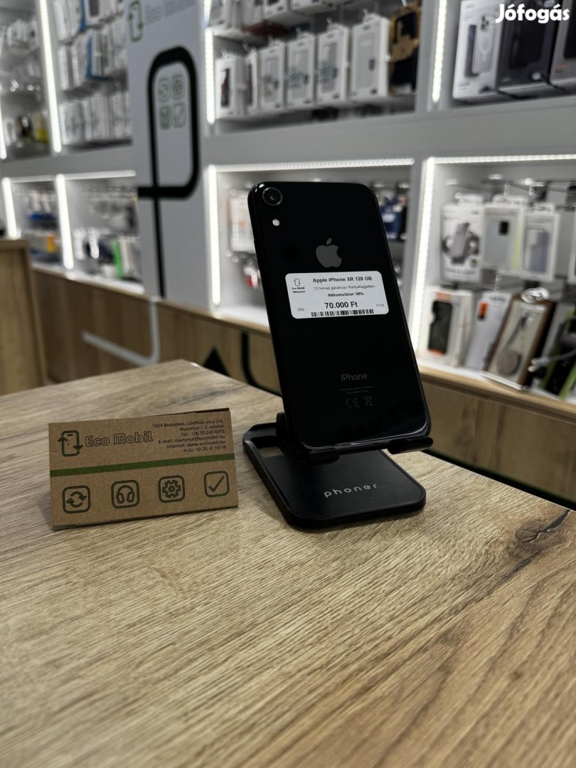 Apple iPhone XR Kártyafüggetlen 128 GB, 12 hó garancia