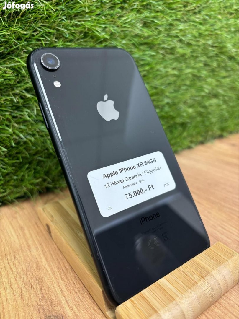 Apple iPhone XR Kártyafüggetlen 64 GB, 12 hó garancia