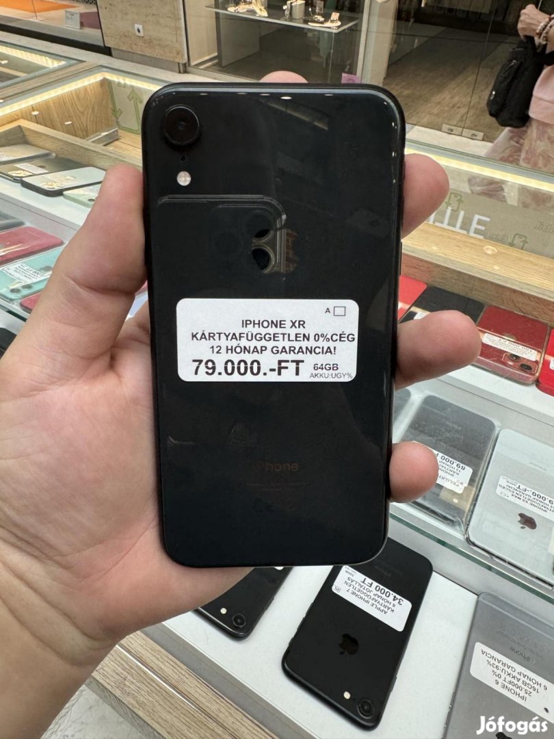 Apple iPhone XR Kártyafüggetlen 64 GB, 12 hó garancia