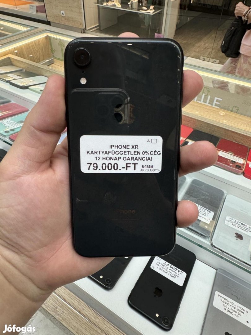 Apple iPhone XR Kártyafüggetlen 64 GB, 12 hó garancia