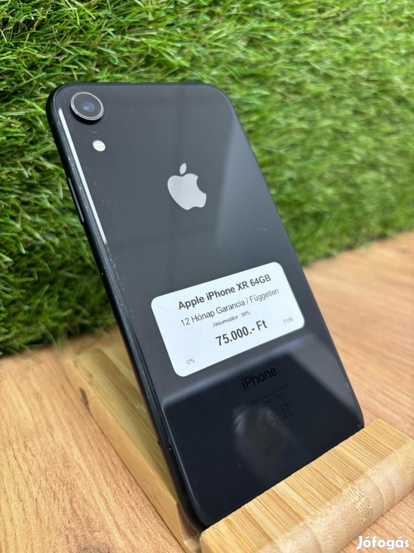 Apple iPhone XR Kártyafüggetlen 64 GB, 12 hó garancia