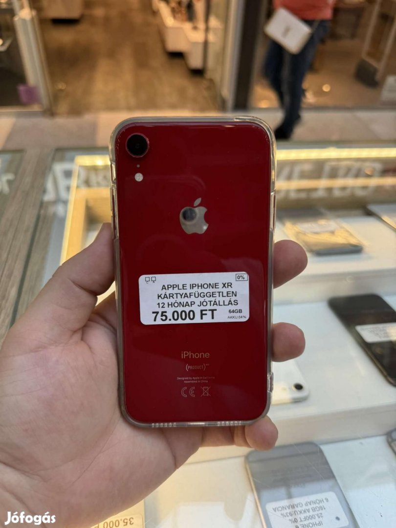 Apple iPhone XR Kártyafüggetlen 64 GB, 12 hó garancia