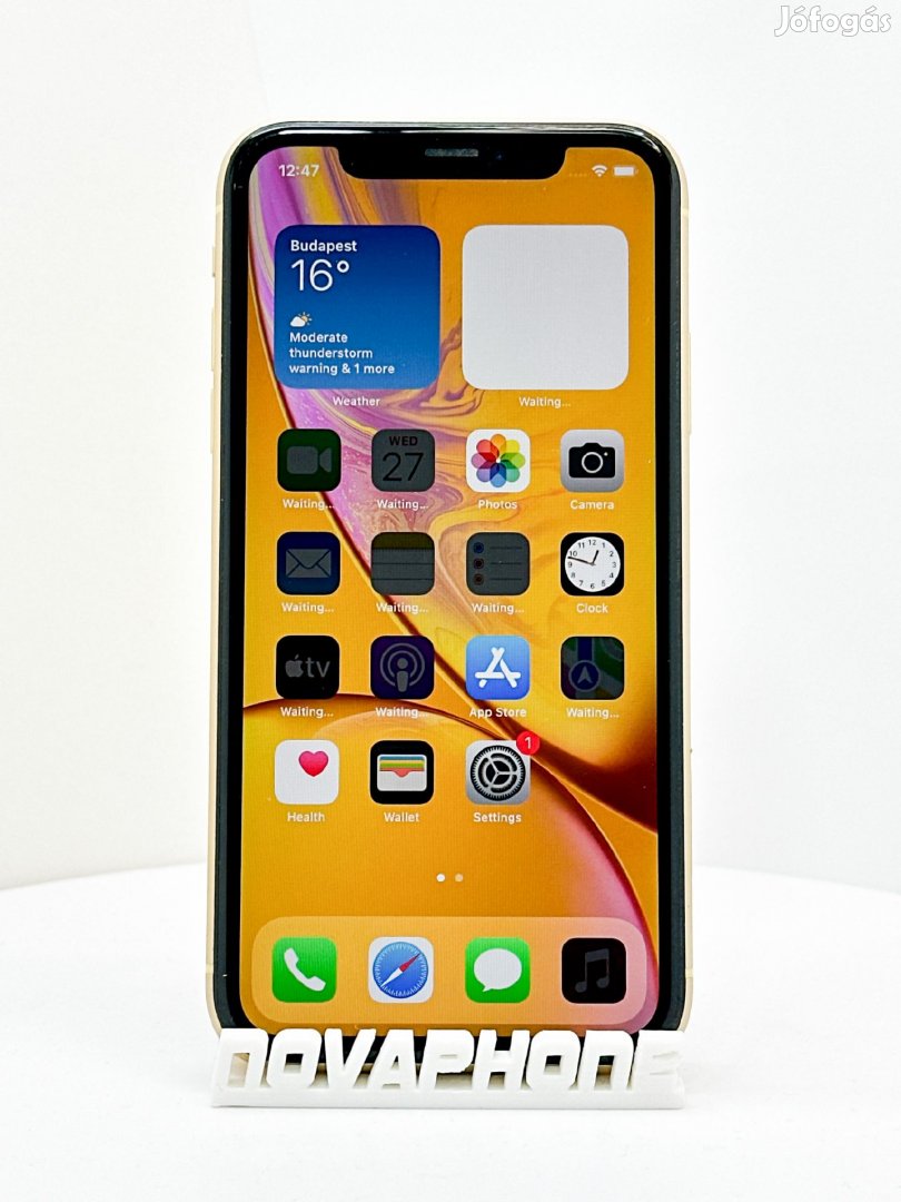 Apple iPhone XR (128GB)  - Akku: 100% - Szín: Sárga