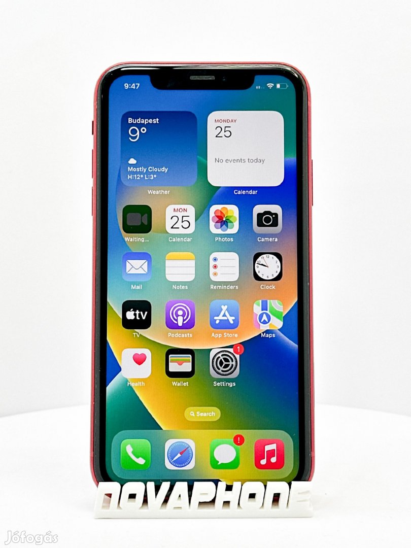 Apple iPhone XR (256GB)  - Akku: 100% - Szín: Piros