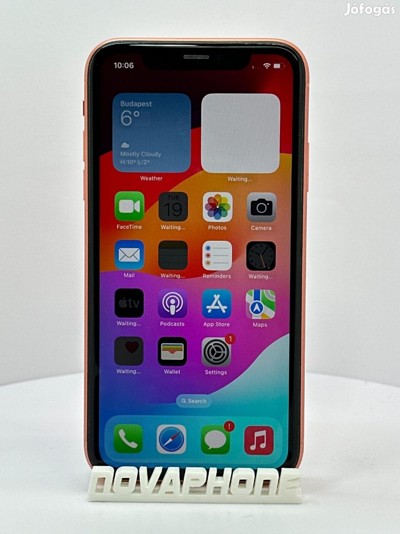 Apple iPhone XR (64GB)  - Akku: 100% - Szín: Korall