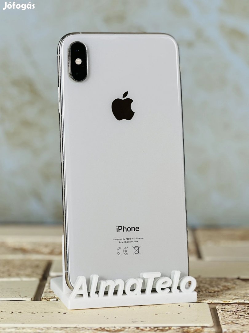 Apple iPhone XS Max 64 GB Silver 100% akku - 24 hónap Garancia