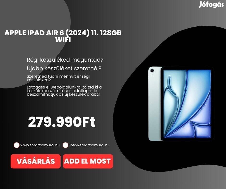 Apple ipad Air 6 (2024) 11. 128GB WiFi