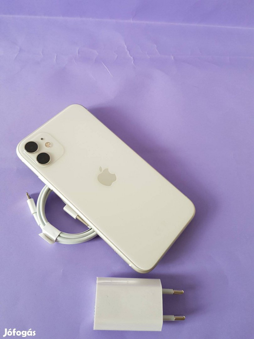Apple iphone 11 128GB Fehér Függetelen szép állapotú telefon eladó!