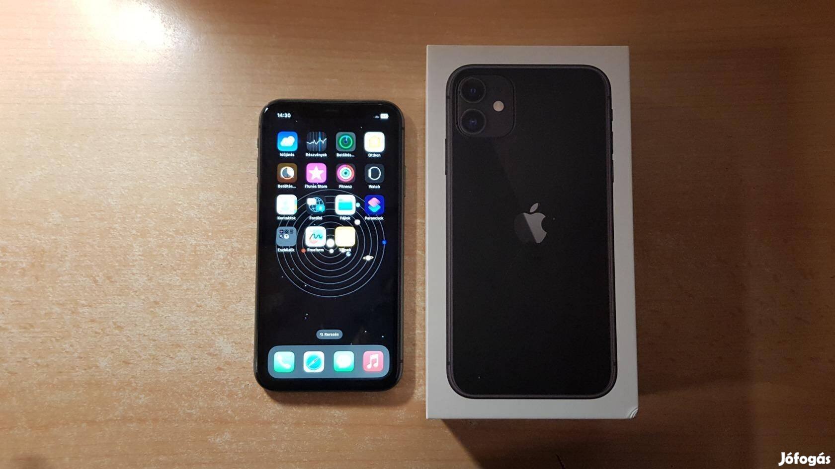 Apple iphone 11 64GB Black Újszerű Független Garis 93% Aksi !