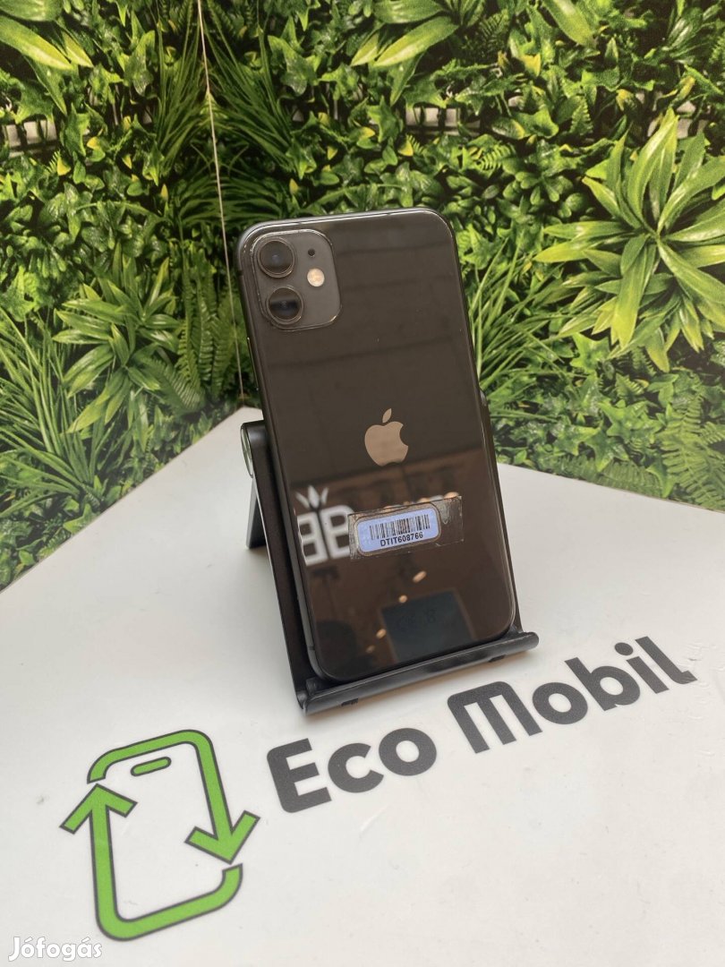 Apple iphone 11 64GB fekete 12 hónap jótállás
