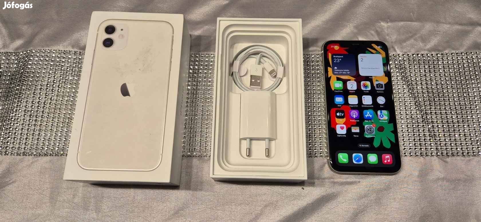 Apple iphone 11 Független Újszerű Fehér Garis !