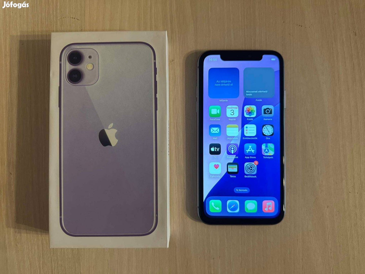 Apple iphone 11 Független Újszerű Lila Garis !