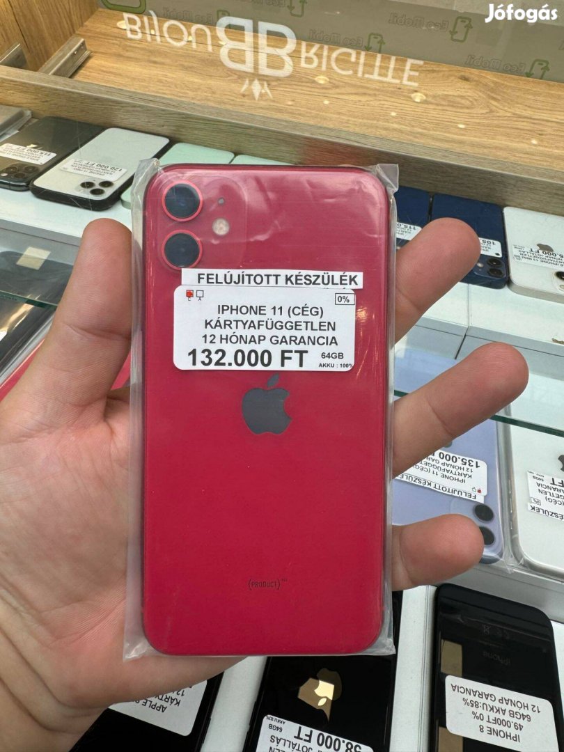 Apple iphone 11 Piros 64GB Független Felújított Jótállással